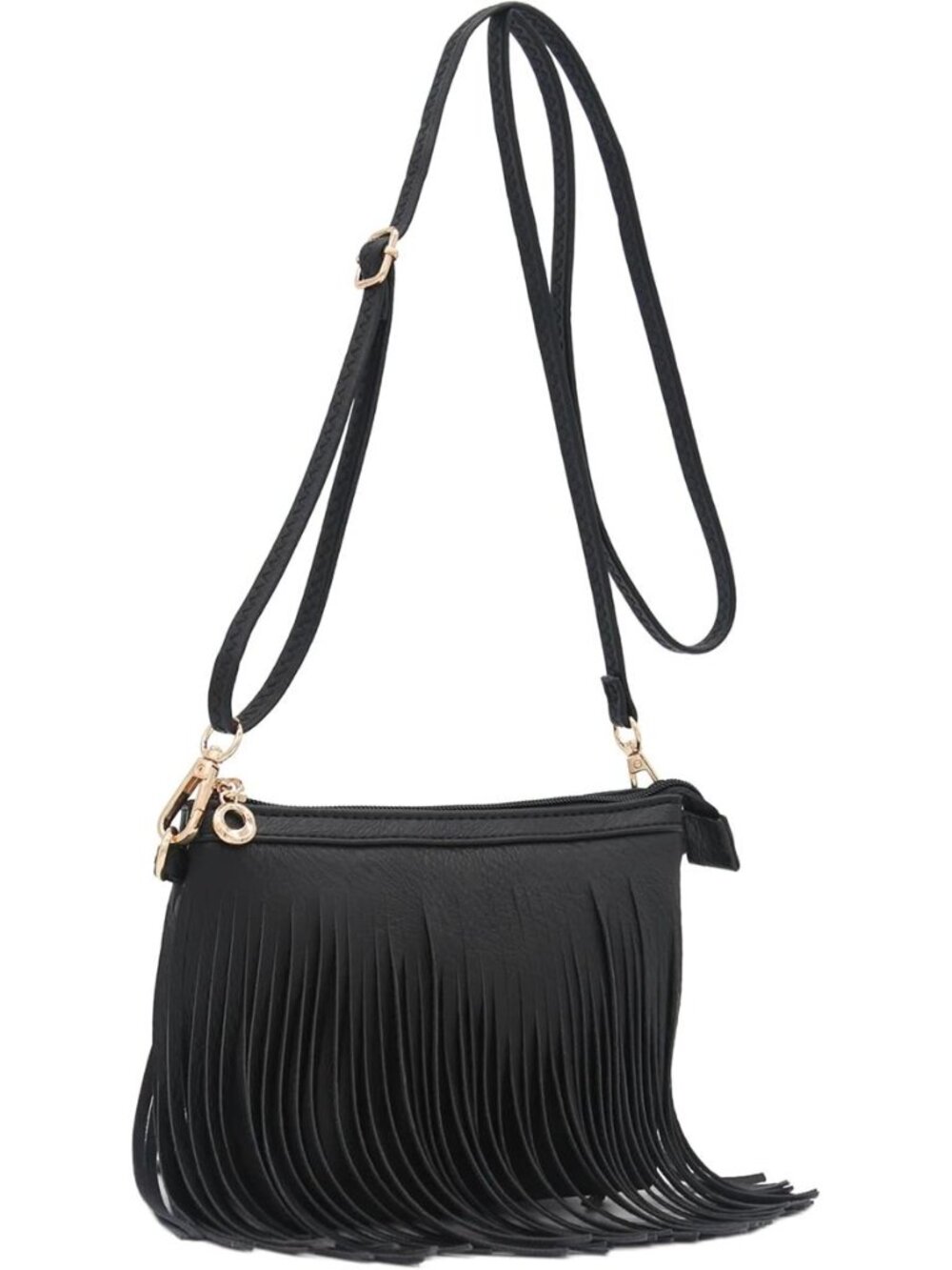 Small Fringe Crossbody Bag with Wrist Strap
